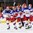 BUFFALO, NEW YORK - DECEMBER 29: Team Russia celebrates a third period goal against Belarus during the preliminary round of the 2018 IIHF World Junior Championship. (Photo by Andrea Cardin/HHOF-IIHF Images)


